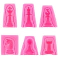 thumbnail image 6 of FOMIYES Silicone Chess Piece Shape Molds for Baking and Candy Making 6PCS Rosy 2.75X1.18X0.55in, 6 of 8