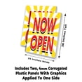 thumbnail image 2 of Now Open (24" X 36") 4mm Corrugated Plastic Panel, Graphics Applied To 1 Side (Pk of 2), 2 of 4