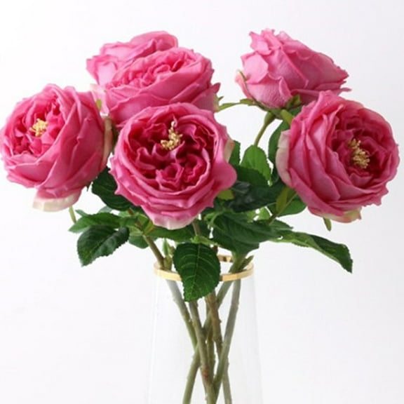 Travelwant 3Packs Artificial Peonies, Silk Peony Fake Flower Bouquets for Wedding Home Office Party Hotel Decor, Table Centerpieces, Floral Arrangements