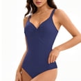 thumbnail image 4 of Maillot de Bain Rehausseur à Armatures Froncé Taille Haute Maillot de Bain Bikini avec Armatures Short de Bain pour Homme Robe Bikini Short de Plage Ensemble de Shorts Shorts Bleu Maillot de Bain Taille Haute Bikini String Blanc, 4 of 4