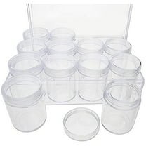 The Beadsmith Personality Case - Clear Storage Organizer Box, 6.25 x 4.75 x 2.1 inches - Includes 12 Small Containers with lids - 1.5 x 2 inches, Bead Holder