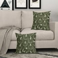 thumbnail image 4 of Olive Green Fall Pumpkin Pillow Covers 16x16 Set of 2 Autumn Themed Thanksgiving Cream Print Decorative Throw Pillows Outdoor PillowCase Farmhouse Linen Cushion Case Decor for Home Sofa Couch Bed, 4 of 6