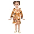 thumbnail image 2 of Girls' long-sleeved dress Cute Cartoon Fox Girls' A-line dress with ribbed cuffs Soft and comfortable, 2 of 6