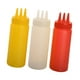 thumbnail image 4 of 3x Botellas de salsa Dispensador de condimentos Botella vacía con boquilla puntiaguda pequeña para Amarillo Rojo Blanco, 4 of 9