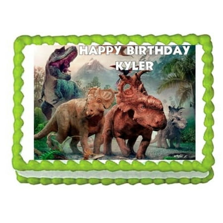 Sweet Bakery Cafe - 1/4 Sheet Walking With Dinosaurs Edible Frosting Cake Topper*