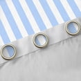 thumbnail image 4 of Manfei Geometric Stripe Kitchen Curtains,Contemporary Minimalist Black Out Curtains Pack of 2 (42x63 Each), Light Blue White, 4 of 6