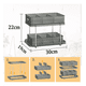 thumbnail image 5 of Estante Organizador Deslizante De 2 Pzs Para Cocina/baño GRIS, 5 of 5