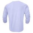 thumbnail image 5 of Defitshape Men's 2025 Blouse Button Henley Shirt Classic Fall Crew Neck Long Sleeve Winter Cotton Pull On Top White Medium, 5 of 5