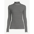 thumbnail image 7 of Free Assembly Women's Fine Rib Turtleneck Sweater, Lightweight, 7 of 7
