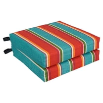 Blazing Needles 20” x 19” Multicolor Patterned Chair Outdoor Seating Cushions (2 Count)