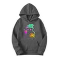 thumbnail image 4 of Women Tops Under $5 ! Yrmaups Sweatshirts for Women Funny Casual Long Sleeve Cute Spooky Graphic Print Hooded Shirts Fall Season Halloween Plus Size Hoodies Costume, 4 of 4