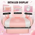 thumbnail image 4 of WYDK Gaming Chair, Video Game Chair with Footrest and Massage Lumbar Support, Ergonomic Computer Chair Height Adjustable with Swivel Seat and Headrest (Pink), 4 of 14