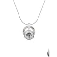 thumbnail image 2 of Delight Jewelry Silvertone Domed Black MSN Live Ring Charm Necklace, 18", 2 of 4