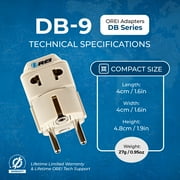 OREI USA to Europe (Schuko) (Type E/F) Travel Adapter Plug - 2 in 1 - CE Certified - RoHS Compliant