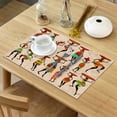 thumbnail image 4 of 4/6pcs Set Table Mats Ethnic African Women Printed Cotton Linen Table Napkin Kitchen Accessories Home Party rative Placemats, 4 of 6