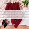 thumbnail image 4 of Ulanda Toddler Baby Girl Clothe Long Sleeve Shirt Sweatshirt Leggings 2 Piece Kids Baby Girl Fall Outfit Winter Clothe (Wine, 12-18 Months), 4 of 8