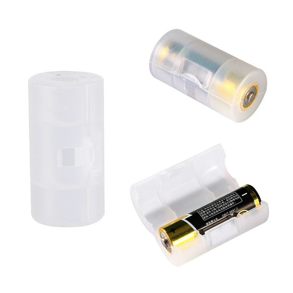 4 Pack AA to Size C Battery Adapters Converter Cases, Small Size, Large Strength, Easy to Carry, with Battery Limit Slot, Perfect for Electronics and Emergency Situations