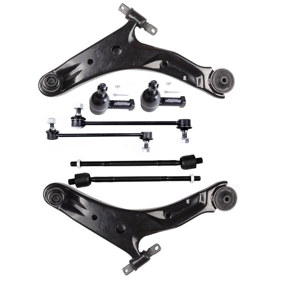 ECCPP 8PCS Front Suspension Kit for 2001-2006 for Hyundai for Santa Fe Lower Control Arm and Ball Joint Assembly Sway Bar End Link Outer/Inner Tie Rod End Control Arm and Ball Joint Assembly