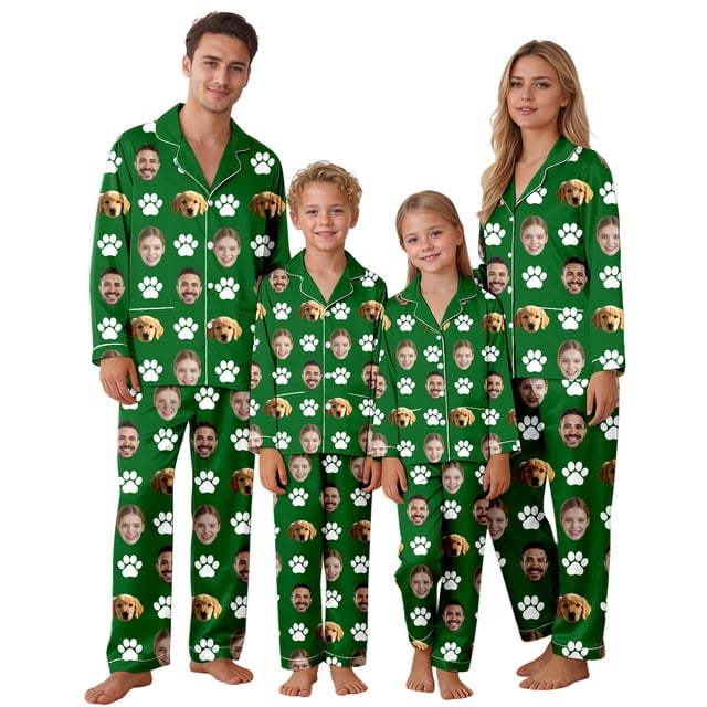 Ensemble de Pyjamas Assortis pour la Famille pour des Nuits Douillettes et des Moments Photo – Tenue de Pyjama Personnalisable pour Parents et Enfants, Convenant à Toutes les Saisons