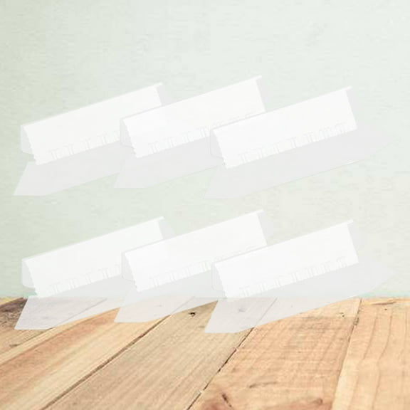 Soimiss 25Pcs Hanging Folder Tabs Plastic File Labels for Classification Clear White Tabs