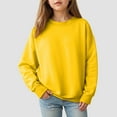 thumbnail image 2 of Gubotare Toddler Baby Girls Sweatshirts Casual Pullover Crewneck Winter Long Sleeve Tops Shirts Clothes Girls Uniform Sweater (Yellow,11-12 Years), 2 of 9