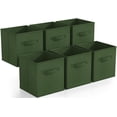 thumbnail image 1 of Sorbus Cubos de almacenamiento plegables – 6 cestas de tela para organizar despensa, estante, caja de juguetes, cubículo, organizador de armario – Organizadores de armario plegables de 11 pulgadas y c, 1 of 5
