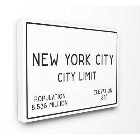 The Stupell Home Decor Collection NYC City Limit Oversized Stretched Canvas Wall (Best Wall Art In Nyc)