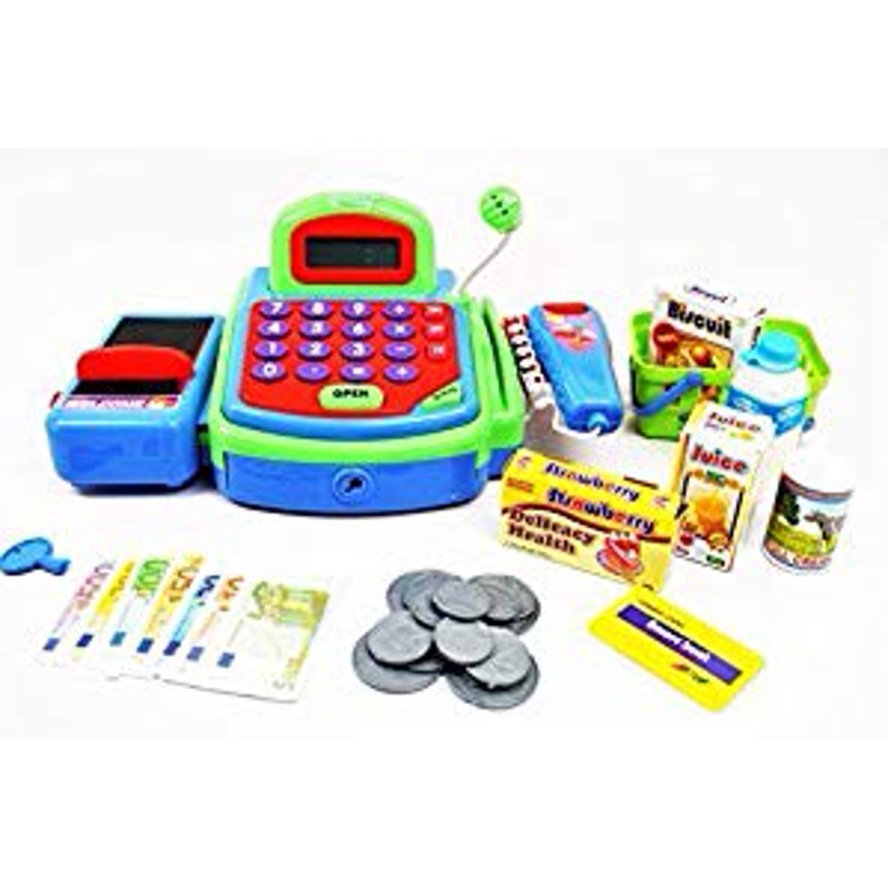 red box pretend play electronic working washing machine