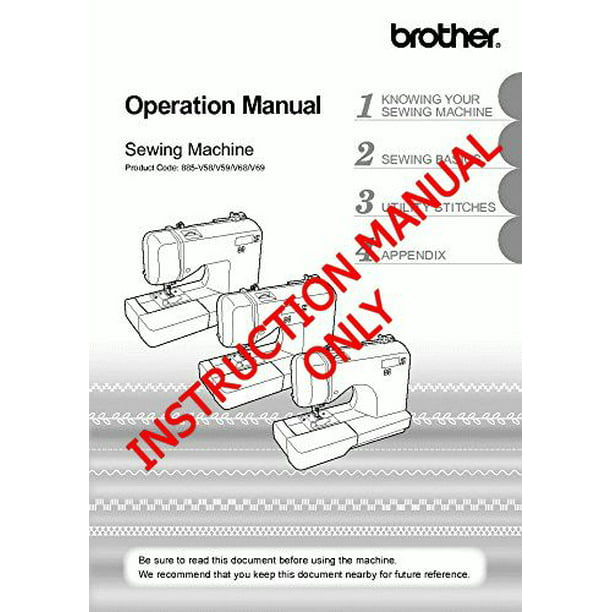 Brother CX155LA Sewing Machine Owners Instruction Manual - Walmart.com