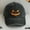 Black, variant on Unisex Pumpkin Smile Face Embroidered Vintage Baseball Hat, Washed Cotton Soft Top Cap with Adjustable Fit, Halloween Party Sun Cap for Outdoor Daily Casual Wear Blackish Green