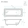thumbnail image 6 of Voltaire 66" x 32" Left-Hand Drain Alcove Bathtub, 6 of 10