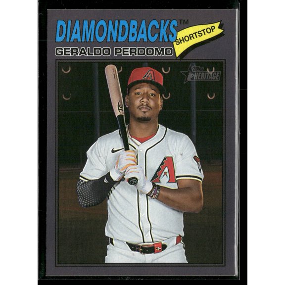 Collectible 2026 Topps Heritage Arizona Diamondbacks Parallel Baseball Card Geraldo Perdomo #216 Dark Gray Border SP Arizona Diamondbacks MLB Baseball Card