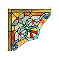thumbnail image 2 of CHLOE Anelisa Victorian Tiffany-glass Window Panel 10" Wide, 2 of 5