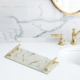 thumbnail image 4 of GUOOL Marble Serving Tray with Handle for Home Living Room Decoration White White Rectangle, 4 of 9