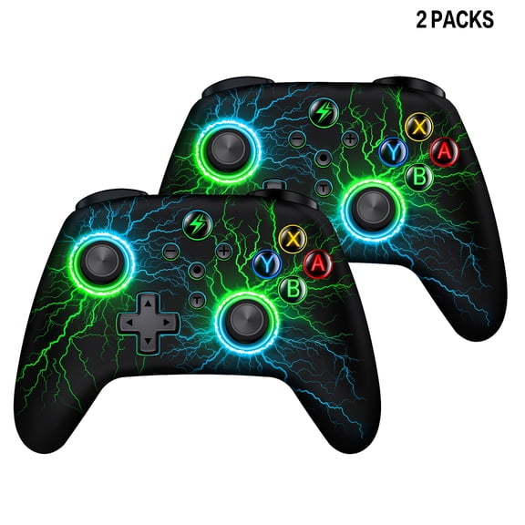 2 PACKS Switch Controller for Nintendo, ESYWEN Wireless Switch Pro Controller for Switch 2/Lite/OLED/PC with Programmable, Hall Joystick, Turbo