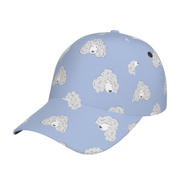 Fotbe Cute Poodle Dog Gorro Clásico de Béisbol, Gorra Ajustable con Broche Snapback, Gorro de Exterior de Algodón Suave