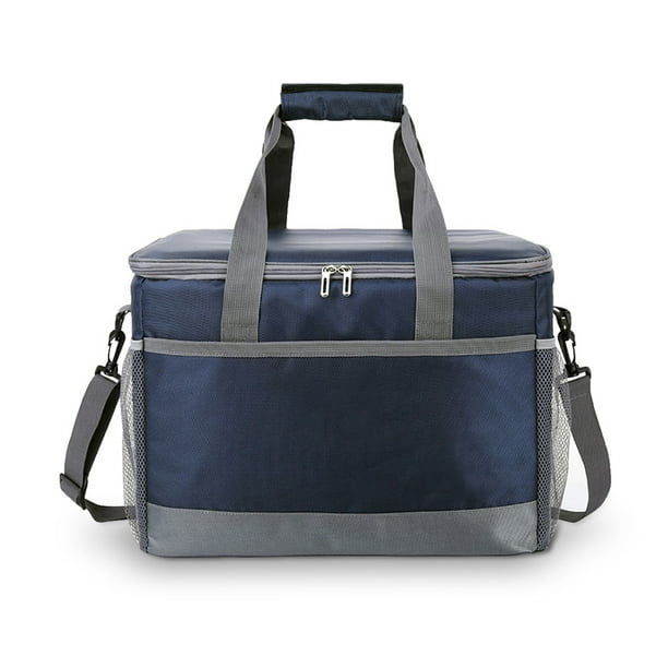 Sonducket Bolsa térmica de tela Oxford para alimentos y bebidas, bolsas de almuerzo de gran capacidad, paquete de almacenamiento multiusos de Kits de desorden para acampar Azul oscuro