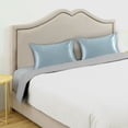 thumbnail image 5 of Dailycode Satin Pillow Case Queen Silk Pillow Cover for Hair and Skin Envelope Closure Ice Blue 20"x30", 5 of 9