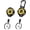 Yellow, variant on Upgraded Heavy Duty Retractable Keychain, Belt Clip Ver. & Carabiner Ver., 10 oz Retraction, 31.5" Stainless Steel Cable, 3K Carbon Fiber Tactical ID Badge Reel Key Chain Retractor, 2 Pack