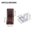 thumbnail image 4 of 40 PCS L Shape Right Angle Corner Brackets,Shelf Bracket,Plastic Ourside Metal, 4 of 7