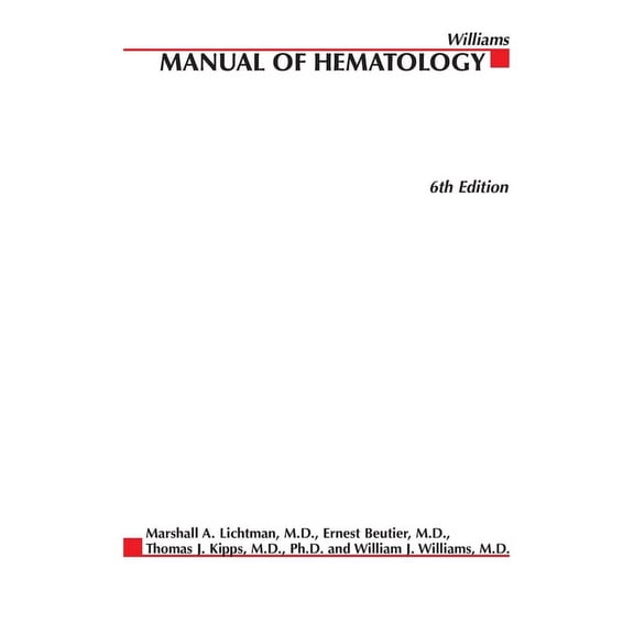 Williams Manual of Hematology, (Paperback)