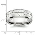 thumbnail image 2 of Primal Steel Cobalt Brushed Beveled 8mm Band, 2 of 6