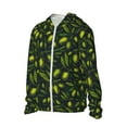thumbnail image 2 of Kll Green Branch Olive Print Men'S Women’s Upf 50+ Sun Protection Outdoor Hoodie Jacket Long Sleeve Fishing Hiking Performance Shirt- 3x-Large, 2 of 8