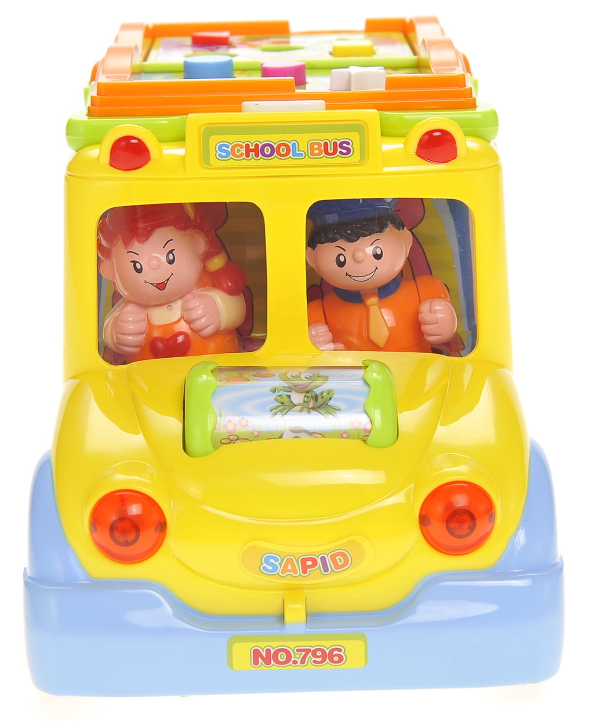 Ready! Set! Race! Interactive School Bus Toy With Flashing Lights & Sounds - Assorted Colors