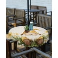 thumbnail image 2 of Fsddascl Yellow Gnomes Outdoor Tablecloth - 54 Inch Round Dining Table Cover, Spring Floral Elegant Rustic Waterproof Outdoor Table Cloth with Umbrella Hole & Zipper for Picnic/Patio/Party, 2 of 7