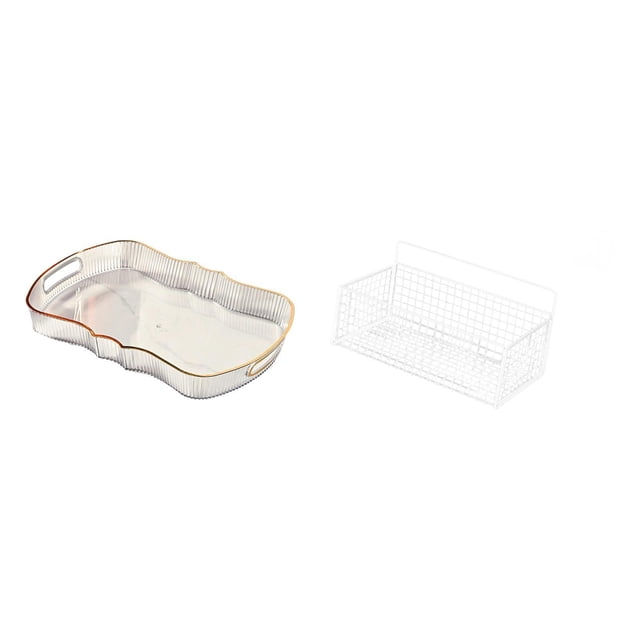 Elegante Bandeja Multifuncional Para Alimentos Y Baño, Ideal Para Cafeterías, Desayunos Y Soluciones De Almacenamiento De Cosméticos.