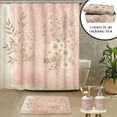 thumbnail image 2 of Ambesonne Pink Bathroom Decor Set in a Gift Box, Leafy Floral Modern Grunge, 4 Pcs, Blush Dark Mustard, 2 of 7