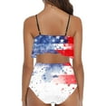 thumbnail image 4 of UTSJKR Swimsuit for Women Patriotic American Flag Bikini Sets Bathing Suits with Stars Swimwear Funny Gift Multicolor XXL, 4 of 5