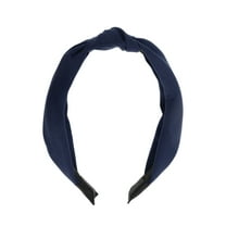 Unique Bargains 1 Pc Vintage Satin Headbands for Women Navy Blue