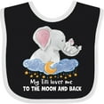 thumbnail image 3 of Inktastic My Titi Loves Me to the Moon and Back Elephant Family Boys or Girls Baby Bib, 3 of 4